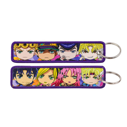 Anime Character Embroidery Keychain