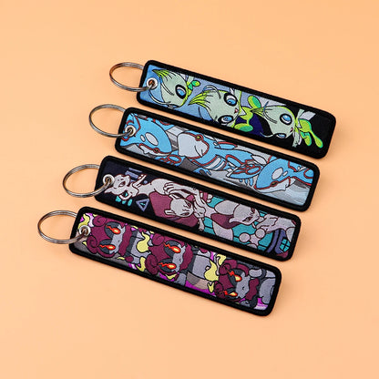 Elf Monsters Embroidery Keychain