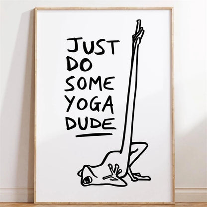 Black and White Humor Poster A Frog Sitting on The Toilet Print Canvas Painting Minimalist Wall Art Picture for Home Decoration