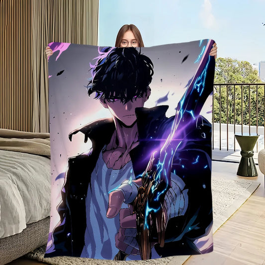 Solo Leveling Sung Jinwoo Plush Blanket