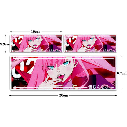 JDM Anime Girl Car Sticker Reflective Waterproof Vinyl Decals