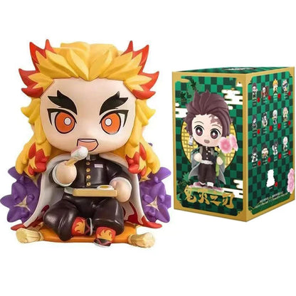 2026 Tanjiro Kamado Nezuko Demon-Slayer Anime Cartoon Figure Blind Box Creative Personalized Statue Ornament Surprise Gift Box
