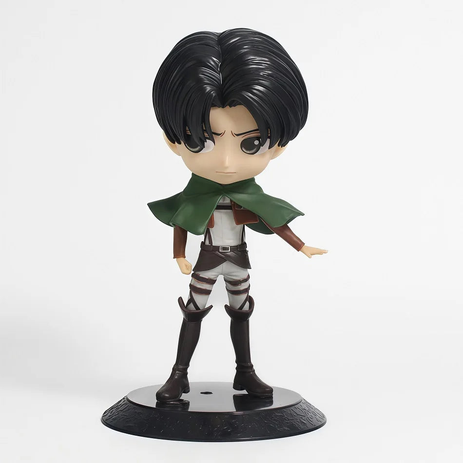 14cm Anime Attack on Titan Figure Eren Yeager Action Figure Levi Ackerman/ Mikasa Ackerman Figurine Qposket Model Doll Toys Gift