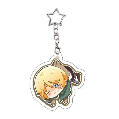26pcs Attack on Titan Acrylic Keychain Mikasa Annie Levi Chibi Keyring Key Accessories Pendant Collect Reiner Birthday Gift