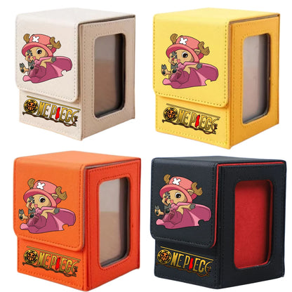 ONE PIECE Luffy Zoro Trading Card Deck Box with Window Cartoon Magnetic Closure Game Card Deck Holder Jewelry Organiser Case