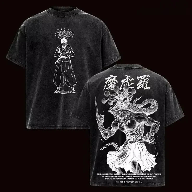Jujutsu Kaisen Mahoraga Acid Wash Tee