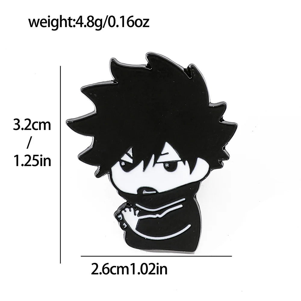 Gojo Satoru Cats Enamel Pin Kawaii Anime Role Eye Mask Cute Manga Brooches Badge Jujutsu Kaisen Anime Accessories For Backpack