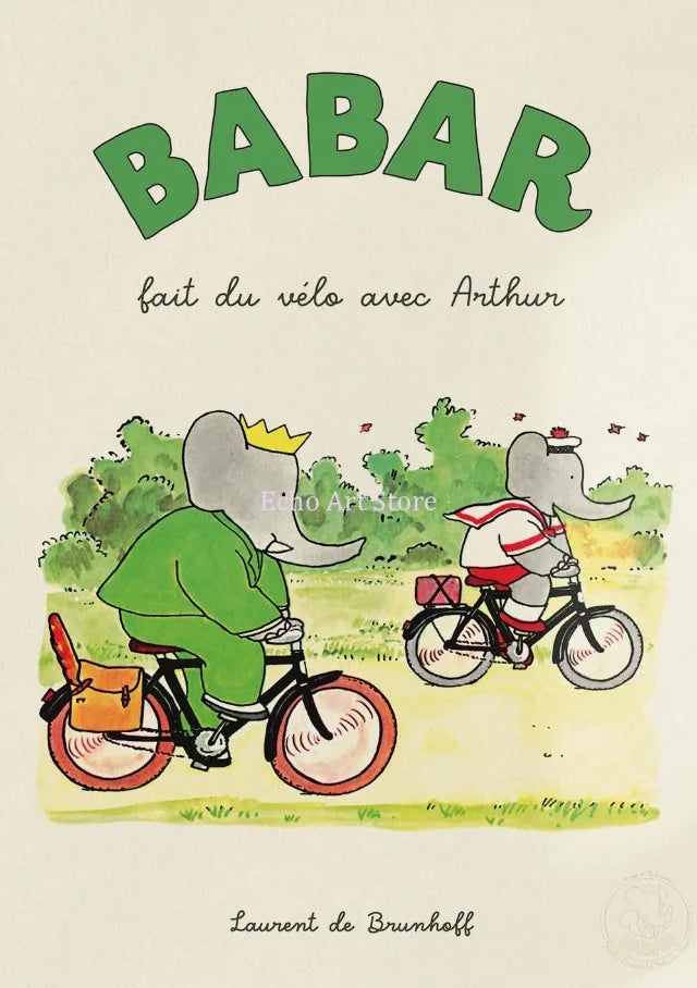 Babar Family Car Canvas Poster