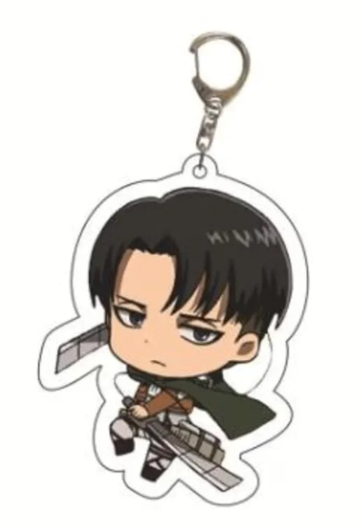 6Cm Acrylic Keychain Bag Pendant for Attack on Titan Eren Erwin Hange Cartoons Backpack Decoration Pendant Cute Anime Fan Gift
