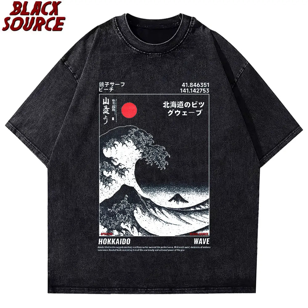 Hokkaido Wave Vintage T-Shirt