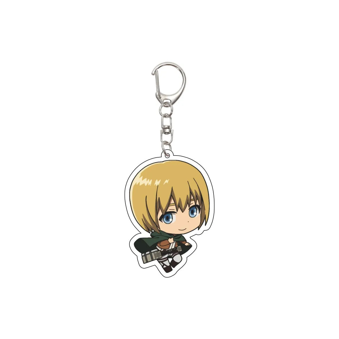 55MM Keychain Anime Attack on Titan Eren Jaeger Mikasa Ackerman Levi Ackerman Hanji Zoe Erwin Smith Acrylic Key Chain Cute Gifts