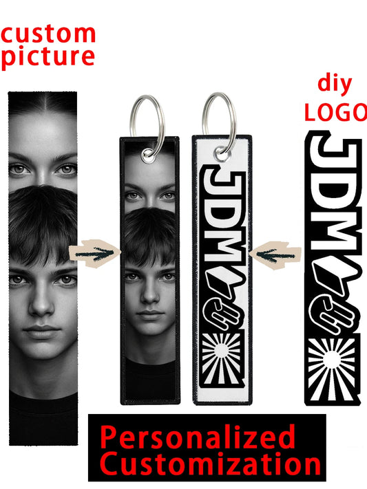 Personalized Custom Double-sided Keychain, Custom Your Own Text Tag Pendant for Motorcycles Cars Scooters Key Decoration