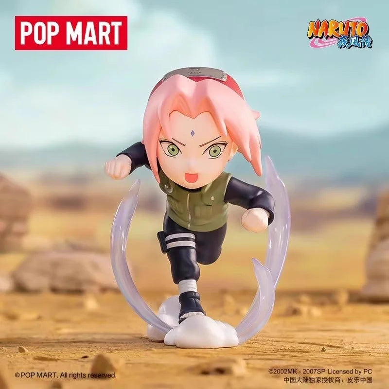 POP MART Naruto Sasuke Ninja World War Series Blind Box Toys Kawaii Surprise Guess Bag Doll Anime Figure Home Model Girls Gift