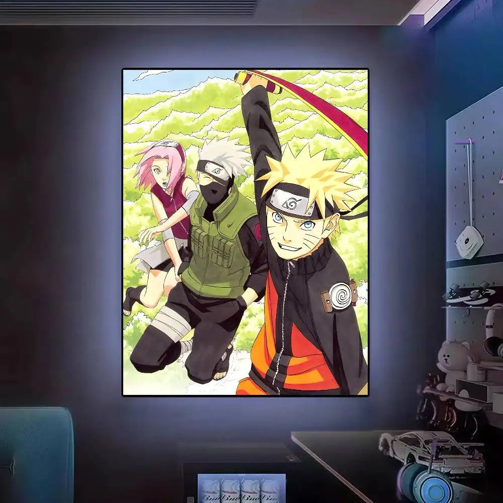 Hot N-Naruto Anime Poster Posters Decorative Paintings Study Bedroom Bar Background Wall Murals Gifts