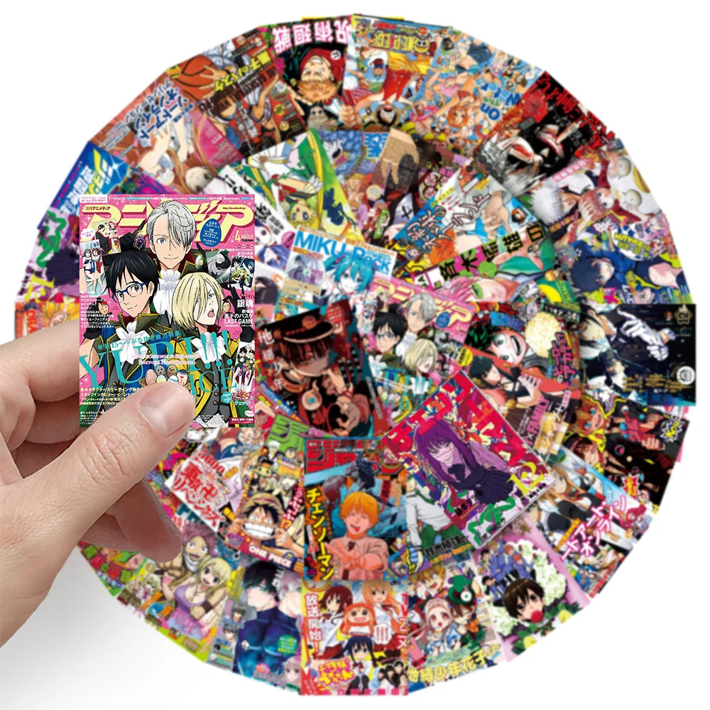 10/30/50pcs Mixed Japan Anime Poster Stickers Jujutsu Kaisen Attack on Titan Cartoon Decals DIY Laptop Skateboard Phone Sticker