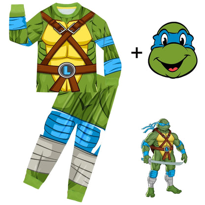 3pcs Teenage Mutant Ninja Turtles Cosplay Costume Anime Print T Shirt