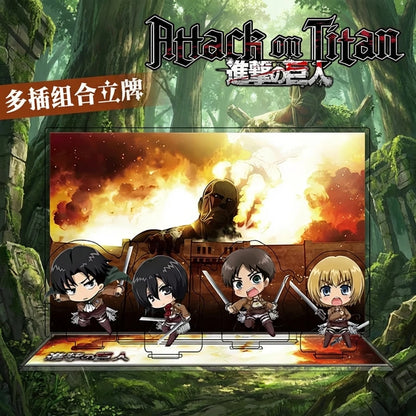 Attack on Titan Acrylic Stand Anime Fan Merchandise Multi Layer Figure Stand Customizable Design Collectible Gift for Fans