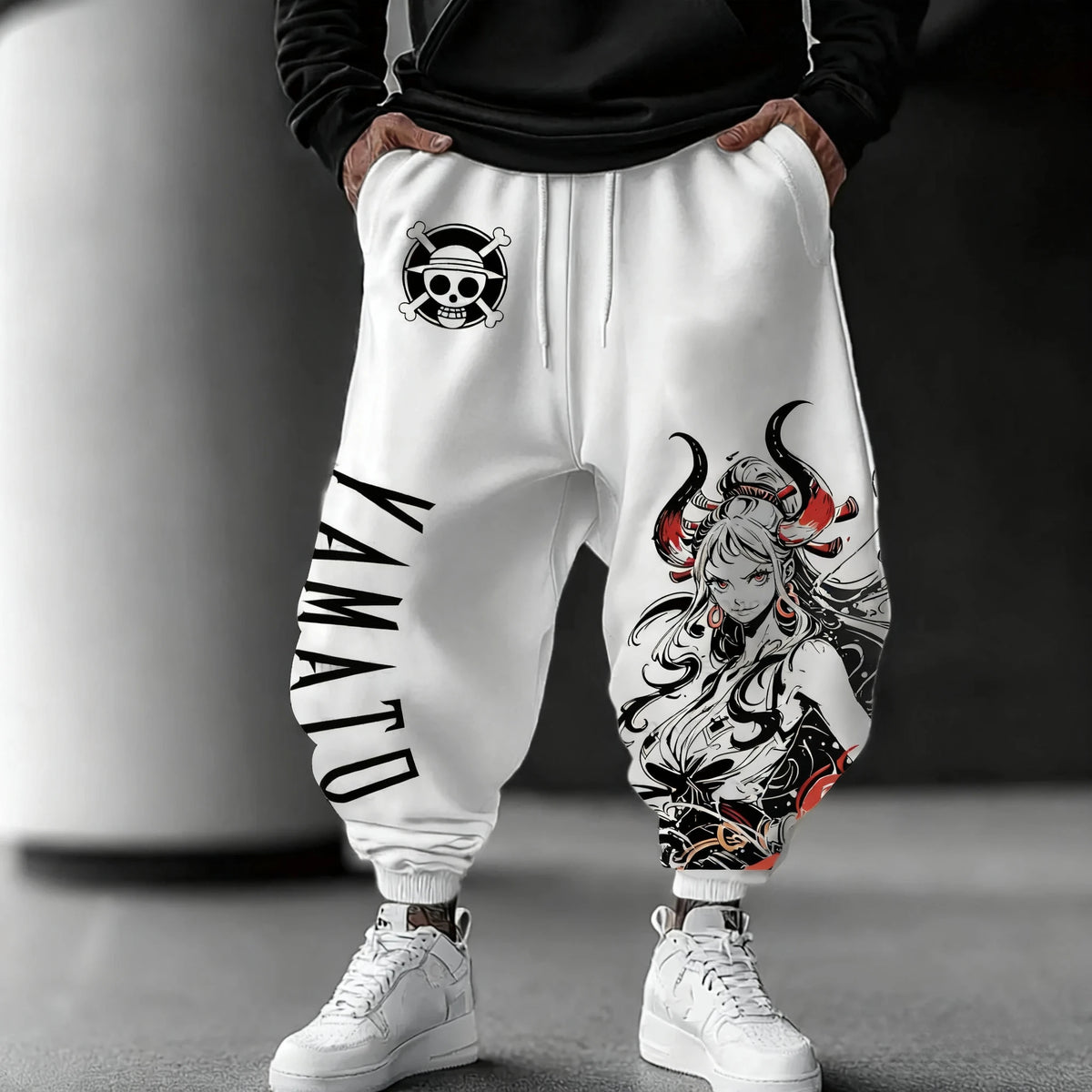 ONE PIECE Anime Yamato Printed Sweetpants 2025 Autumn/Winter Men's New Hip Hop Trend Y2K Casual Loose Sports Tapped Pants