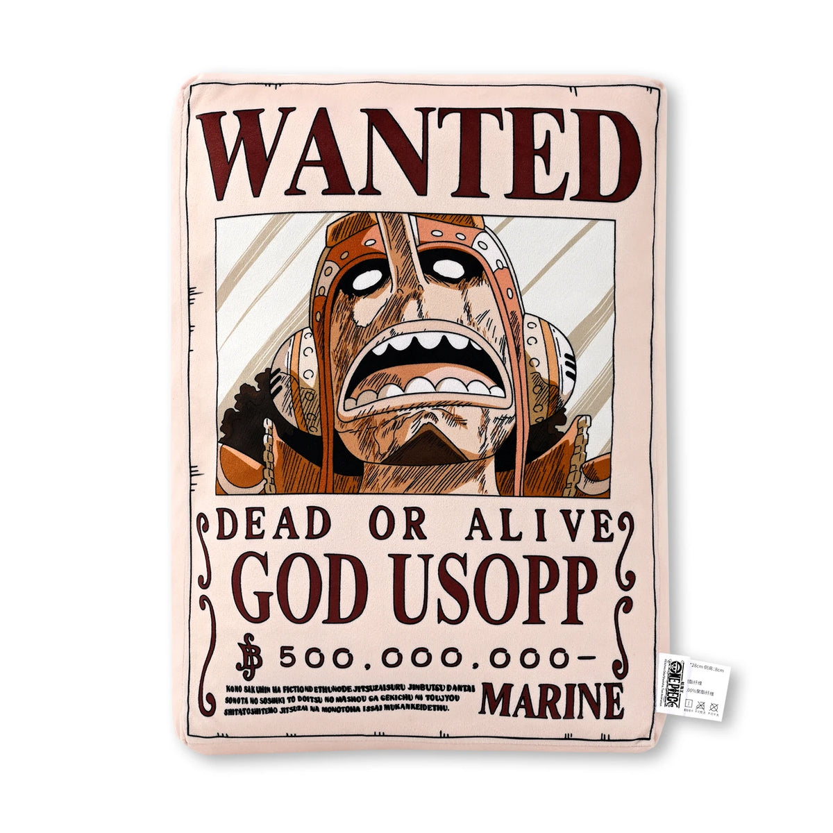 1pc Official One Piece Wanted Poster Cushion Pillow, Double-Sided Anime Throw Pillow Home Sofa Office Bedroom Collection Gift.