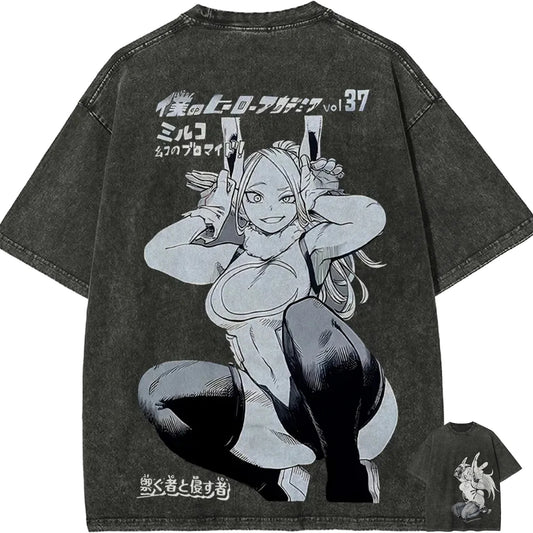 My Hero Academia Mirko Acid Wash Tee