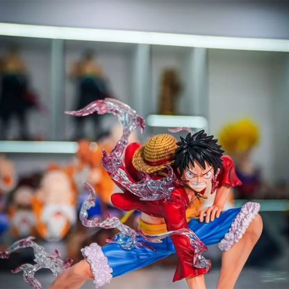 One Piece Luffy Gear 5 Nika Eight Times Mirror PVC Anime GK Figure Statue 19*13*16CM 270G Desktop Decor For Anime Collectors