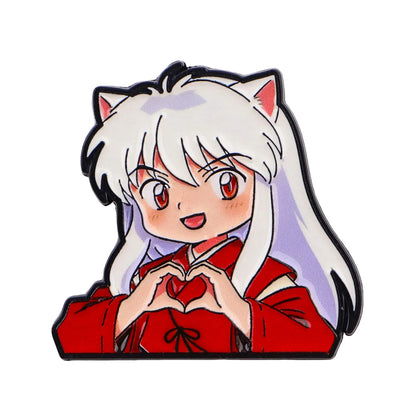 Anime Characters Heart Enamel Pin