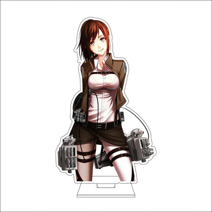16CM Anime Attack on Titan Cosplay Acrylic Figure Stand Plate Jean Kirstein Hange Zoe Rivaille Ackerman Ornaments Gifts