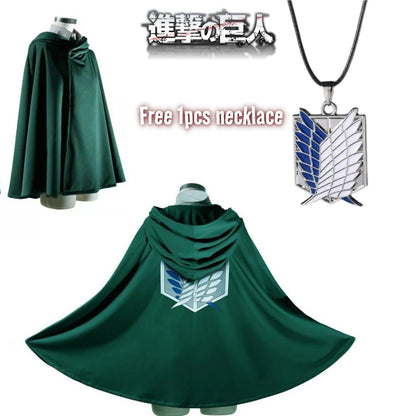 Halloween Kids Anime Attack On Titan Cloak Shingeki No Kyojin Scouting Legion Cosplay Costume Cos Green Cape Mens Clothes Women