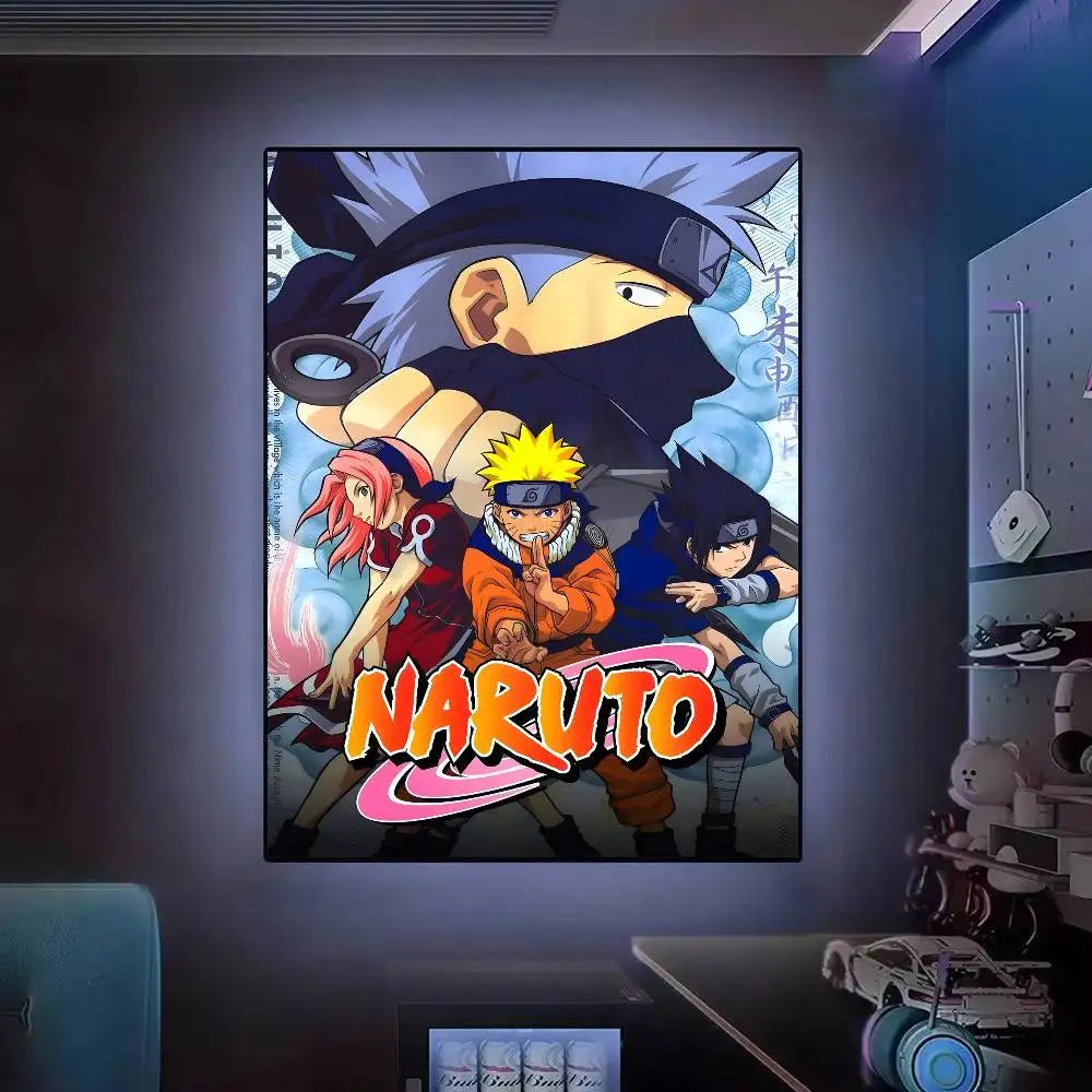 Hot N-Naruto Anime Poster Posters Decorative Paintings Study Bedroom Bar Background Wall Murals Gifts