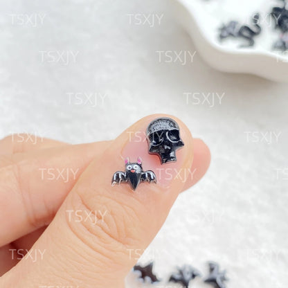 Halloween Skull Nail Charms