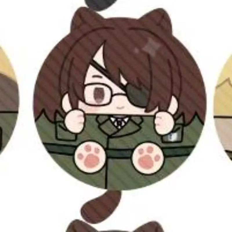 Attack On Titan Cat Ear Plush Pendant Eren Mikasa Armin Levi Anime Keychain Bag Charm Collectible Decor Surprise Gift