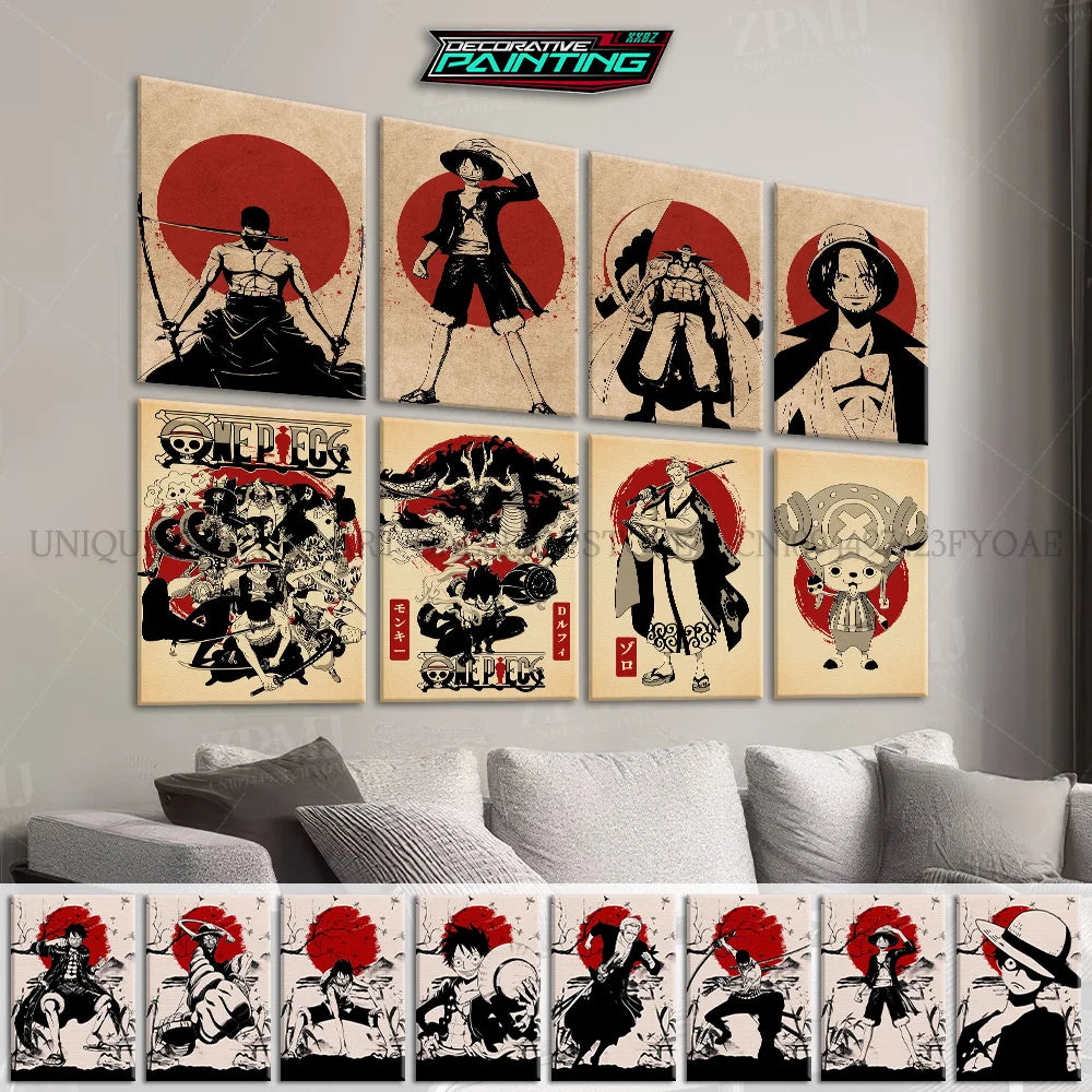 One Piece Monkey D. Luffy Canvas Poster