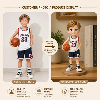 Q-Version Doll 3D Full-Color Printing Custom Photo Figurine Gift for Best Friend Female Character Model Portrait