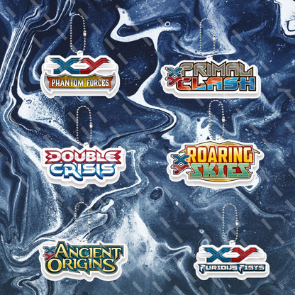 6pcs Anime Cartoon Pocket Monsters Small Card Logo Acrylic Keychain Fashion Peripheral Accessory Pendant Charm Keyring Gifts Toy