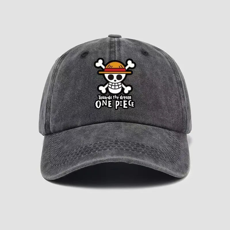 One Piece printed soft top cotton baseball cap cartoon anime unisex visor hat sunshade outdoor sun protection casual hat gift