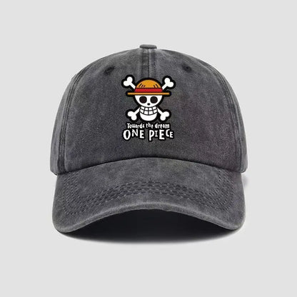 One Piece printed soft top cotton baseball cap cartoon anime unisex visor hat sunshade outdoor sun protection casual hat gift