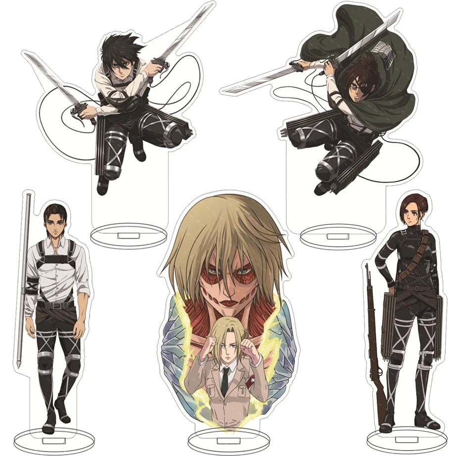 16CM Anime Figure ‌Attack on Titan Eren Jaeger Mikasa Ackerman Armin Arlert Levi Ackerman Cos Acrylic Stand Ornaments Gifts