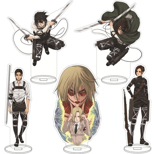 16CM Anime Figure ‌Attack on Titan Eren Jaeger Mikasa Ackerman Armin Arlert Levi Ackerman Cos Acrylic Stand Ornaments Gifts