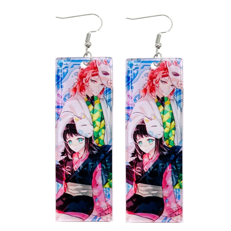 Demon Slayer Tanjiro Hanafuda Earrings