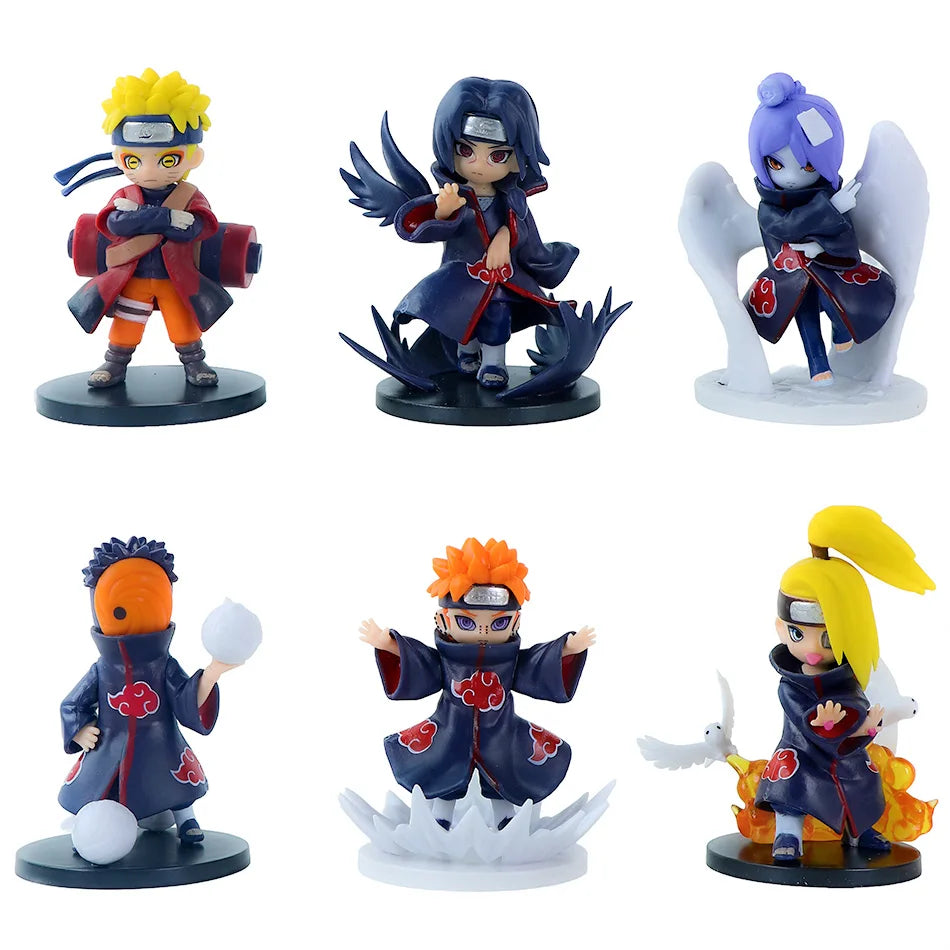 In Stock Blind Box, Bandai Naruto Shippuden Akatsuki Series Anime Figure Peripheral, Naruto Trendy Doll, Creative Desktop Orname