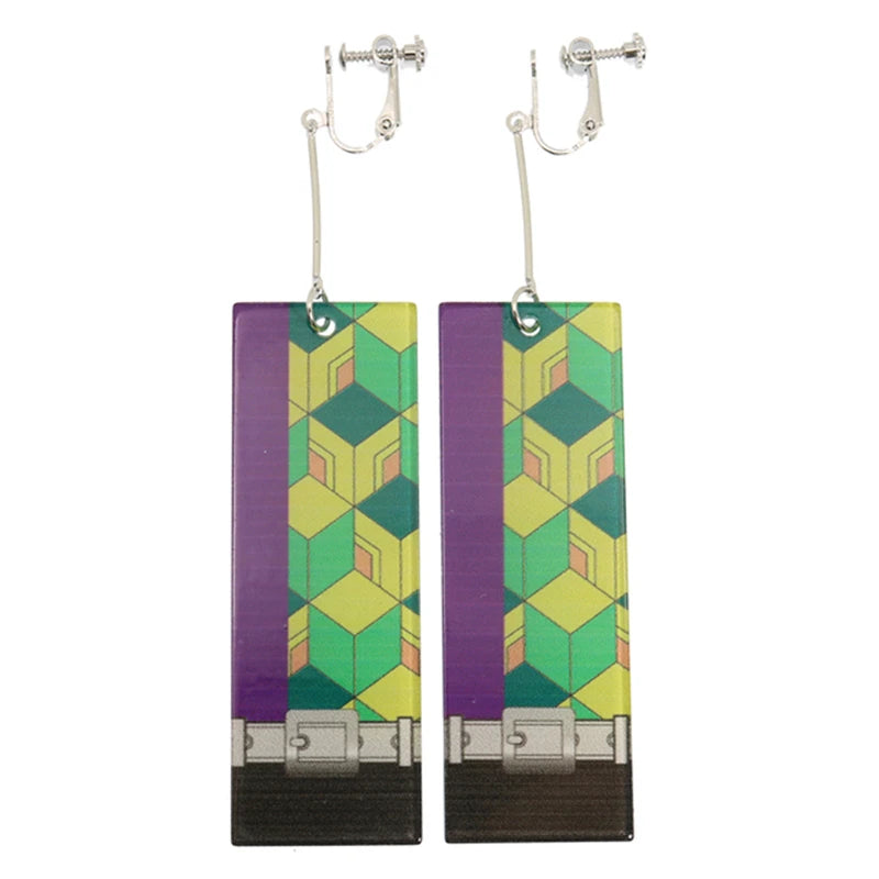 Demon Slayer Tanjiro Hanafuda Earrings