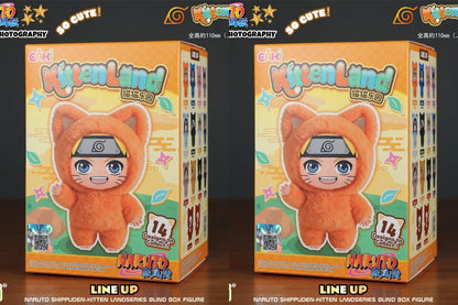 In Stock Genuine EAKI Naruto Shippuden KittenLand Vinyl Series Third Blind Box Plush Figurine Model Toys Collection Present