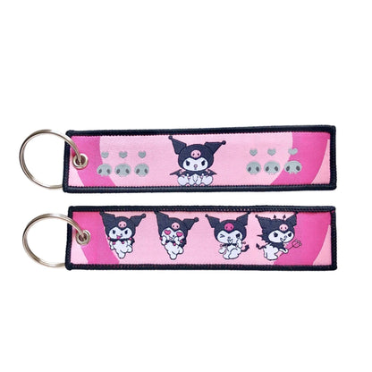 Anime Lock Embroidery Keychain