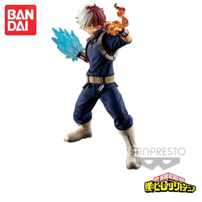 In Stock Original Bandai Banpresto My Hero Academia Todoroki Shoto Anime Characters Model Toy Birthday Present Garage