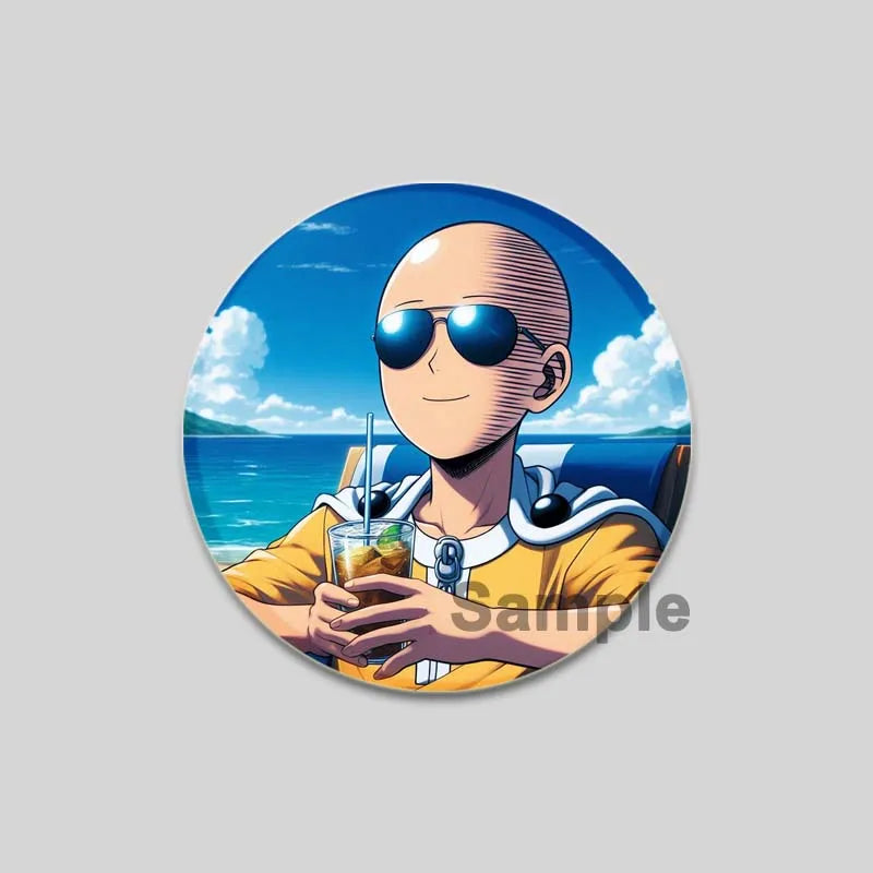 One Punch Man Saitama Brooch