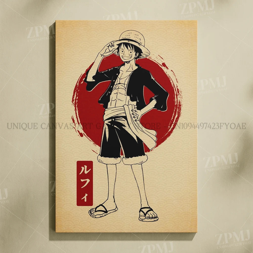 One Piece Monkey D. Luffy Canvas Poster