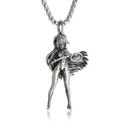 Anime Mecha Girl Pendant Necklace