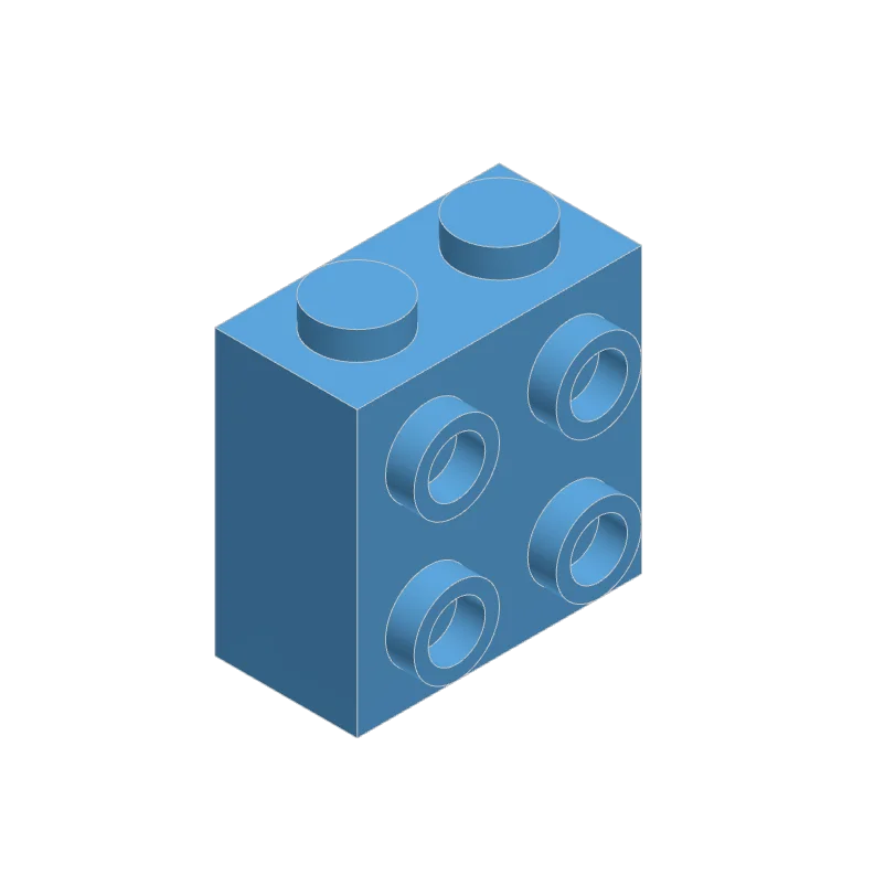 10PCS 22885 1x2x1 2/3 with Studs on 1 Side Block Moc Compatible with Brick DIY Children's Toy Assembly