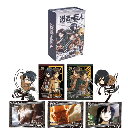 Official Genuine Attack On Titan Final Battle Series Card Eren Jaeger Mikasa Ackerman Anime Collection Toy Gift Original Box