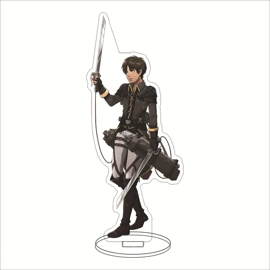 16CM Anime Acrylic Stand Attack on Titan Eren Jaeger Mikasa Ackerman Levi Ackerman Hange Zoë Cos Figure Ornaments Gifts